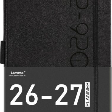 2026-2027 Planner - Planner 2026-2027 with Pen Loop, Jul 2026 - Jun 2027, to Achieve Your Goals & Improve Productivity, Thick Paper, 40 Note Pages, Inner Pocket, 5.75" x 8.25" - Black