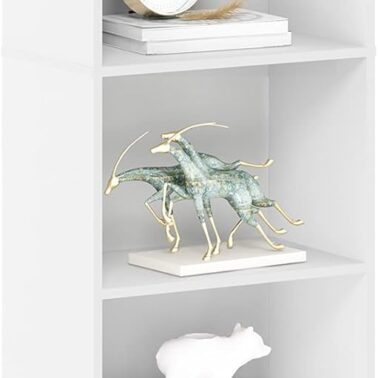 Furinno LUDER Book Shelf, 5-Tier Bookshelf, Bookcase with Open Shelves, 9.4 x 15.8 x 52, Easy Assembly, for Living Room, Bedroom, Home Office, White