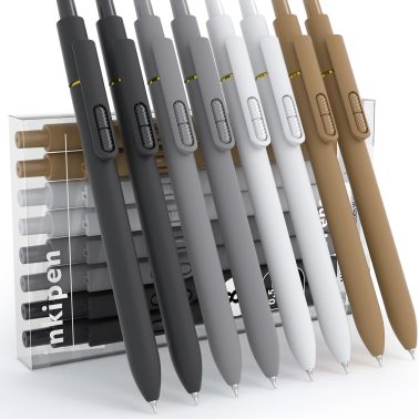 inkipen 8 Pcs Gel Pens Black Ink, Fine Point(0.5mm),with Fidget Clip
